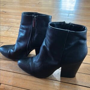 Black Leather Ankle Boots